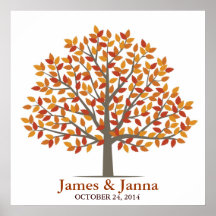 Wedding Signature Tree – Classic Fall Posters
