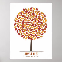 Wedding Signature Tree – Fall Posters