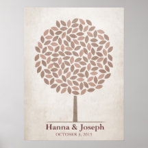 Wedding Signature Tree – Rustic Fall Print