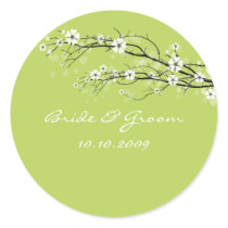 Wedding Stickers blossoms branches, custom colour!