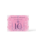 Wedding Table Number Cards Vintage Chandelier Pink postcards