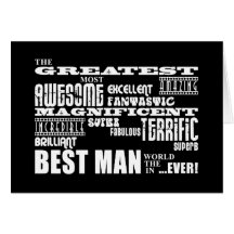 Wedding Thank You Best Men : Greatest Best Man Greeting Card
