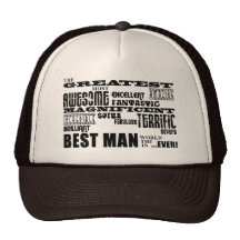Wedding Thank You Best Men : Greatest Best Man Trucker Hat