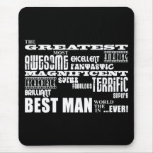 Wedding Thank You Best Men : Greatest Best Man Mouse Mat