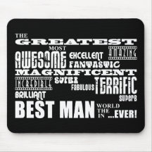 Wedding Thank You Best Men : Greatest Best Man Mouse Pads