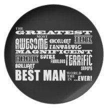 Wedding Thank You Best Men : Greatest Best Man Party Plates