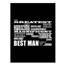 Wedding Thank You Best Men : Greatest Best Man Post Cards