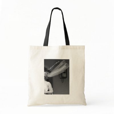Wedding thank you Bridesmaid Gift Canvas Bag by fairygirlbooks
