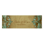 Wedding Thank You Card Bookmark Favour Verdigris business cards