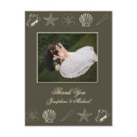 Wedding Thank You card, photo template postcards