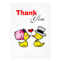 Wedding thank you cards custom announcement