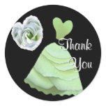 Wedding Thank You - Celadon Green Bridesmaid Dress stickers