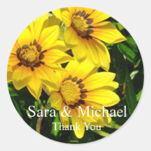 Wedding Thank You Label Australian Cornflower Stickers