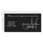 Wedding Thank You Monogram and Message PhotoCard Customized Photo Card