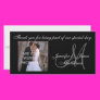 Wedding Thank You Monogram and Message Personalized Photo Card