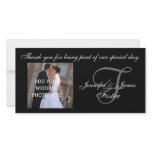 Wedding Thank You Monogram F and Message photo cards