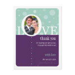 WEDDING THANK YOU NOTE :: LOVEbubbles 6 postcards