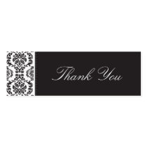 WEDDING :: thank you tag :: damask - black 2