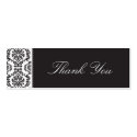 WEDDING :: thank you tag :: damask - black 2 business cards