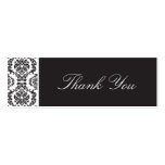 WEDDING :: thank you tag :: damask - black 2 business cards