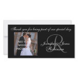 Wedding Thank You with Monogram R Names Photo Card photo cards