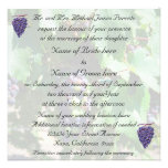 Wedding Vineyard Grapes Personalised Invitations