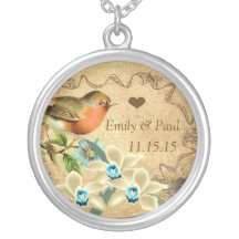 Wedding Vintage Bird  Anniversary Necklace