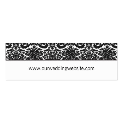 Wedding website card - damask accent business cards by aslentz