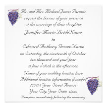 Wedding Wine Country Vineyard Custom Announcement