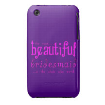 Weddings Party Favours Thanks Beautiful Bridesmaid iPhone 3 Case-Mate Cases