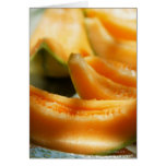 Wedges of sweet melon greeting card