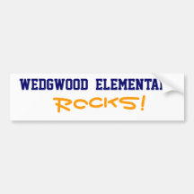 Wedgwood  Elementary, Rocks! Bumper Stickers