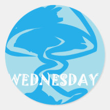 WEDNESDAY mushroom Round Sticker