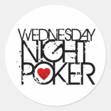 Wednesday Night Poker Round Stickers