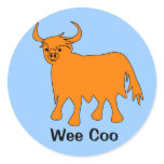 "Wee Coo" Scottish Highland Cow sticker