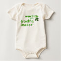Wee Little Irish Trouble Maker Infant Creeper t-shirts