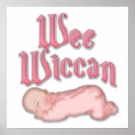 Wee Wiccan New Born Baby Shower Gift Poster posters