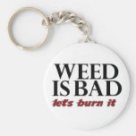 Weed is Bad Keychains