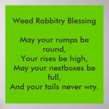 Weed Rabbitry Print
