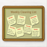 Weekly Cleaning List Mousepad
