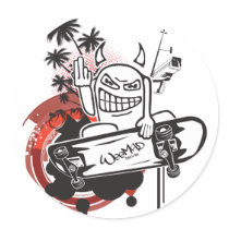 WeeMad Devil Skater Sticker