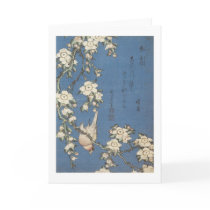 Weeping Cherry and Bullfinch, Hokusai, 1834