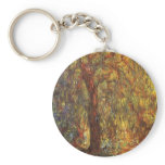 Weeping Willow by Claude Monet keychains