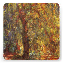 Weeping Willow, Claude Monet Vintage Impressionism Custom Invitations