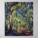 Weeping Willow II by Monet, Vintage Impressionism Posters