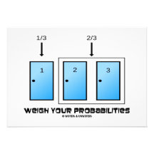 Weigh Your Probabilities (Three Doors Monty Hall) Custom Invites