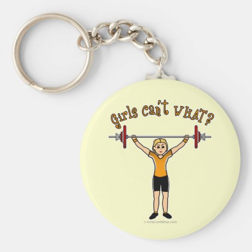 Weight Lifter (Blonde) Key Chains
