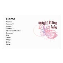 Weight Lifting Babe Business Cards