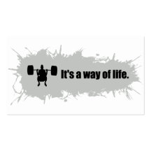 Weight lifting is a Way of Life Business Card Templates