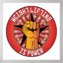 Weight Lifting Is Power posters